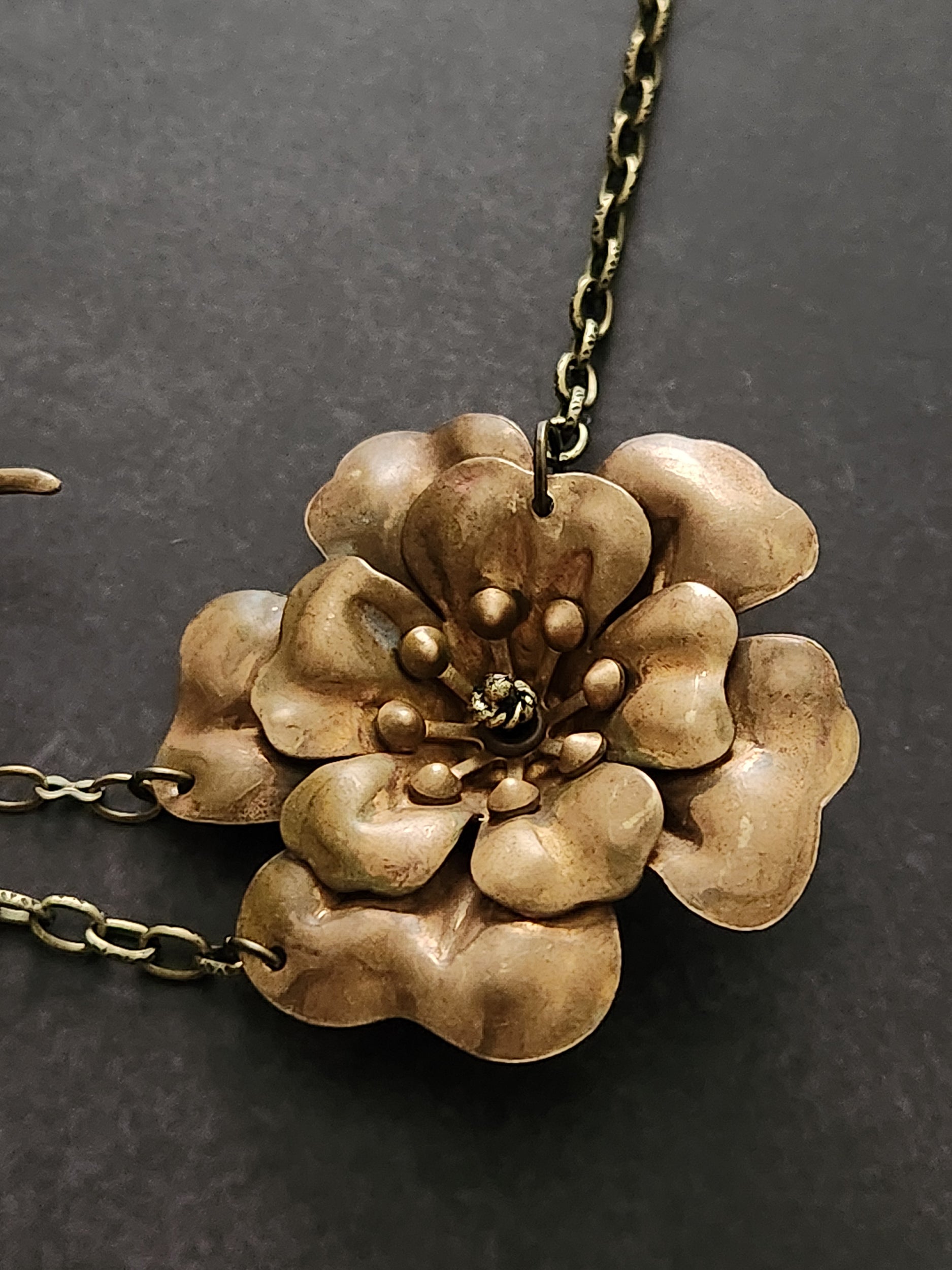 large hummingbird flower necklace