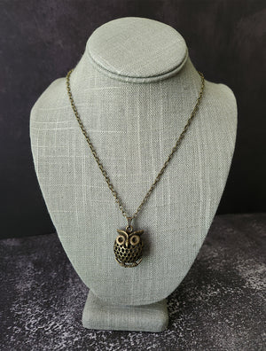 puffy owl necklace