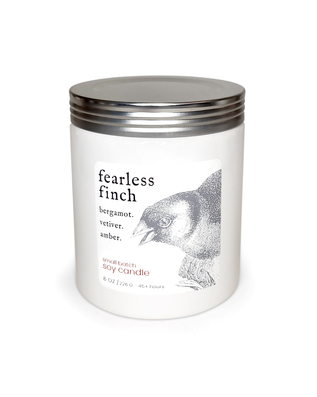 fearless finch ~ soy candle.