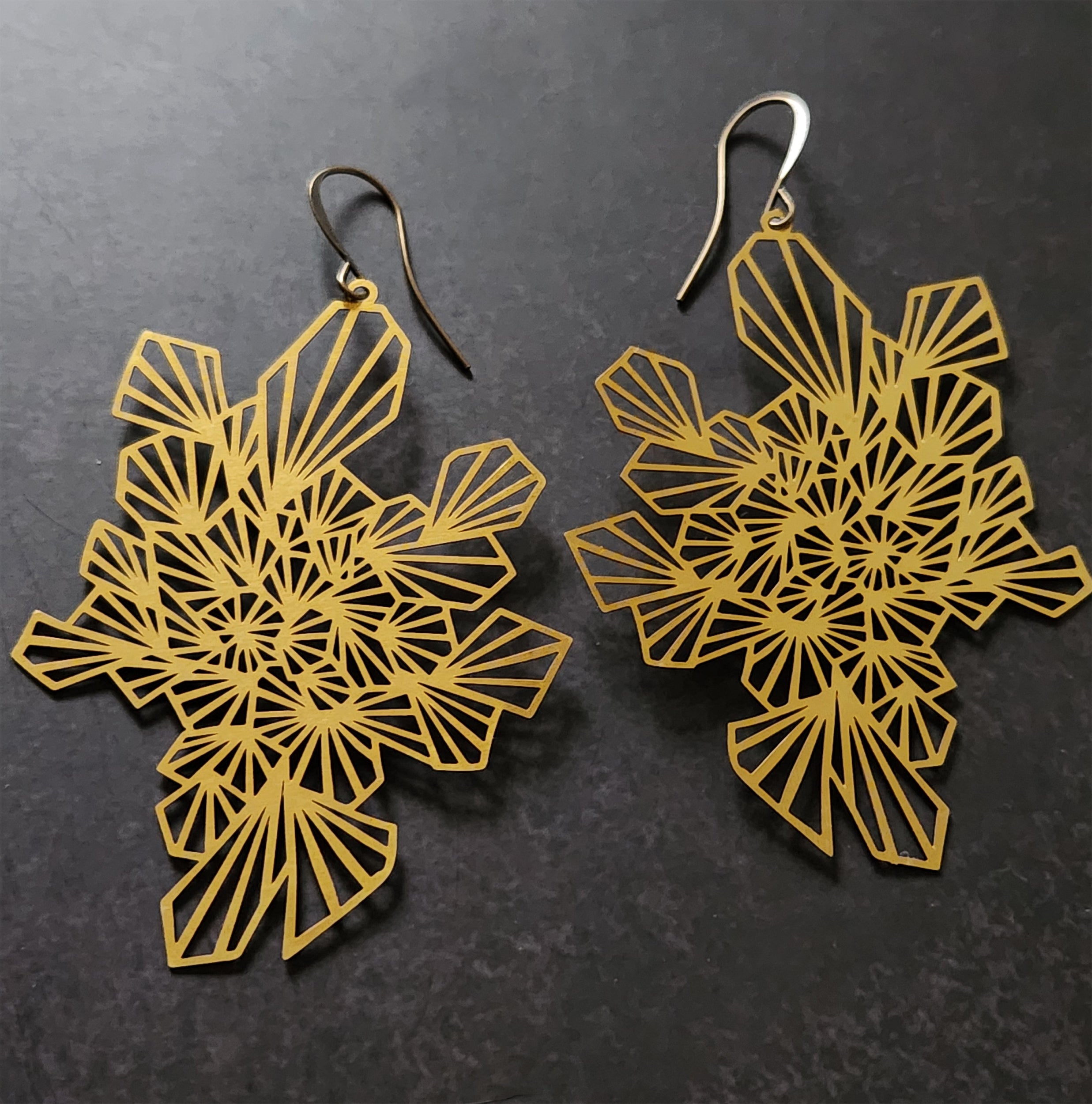 geometric flower earrings