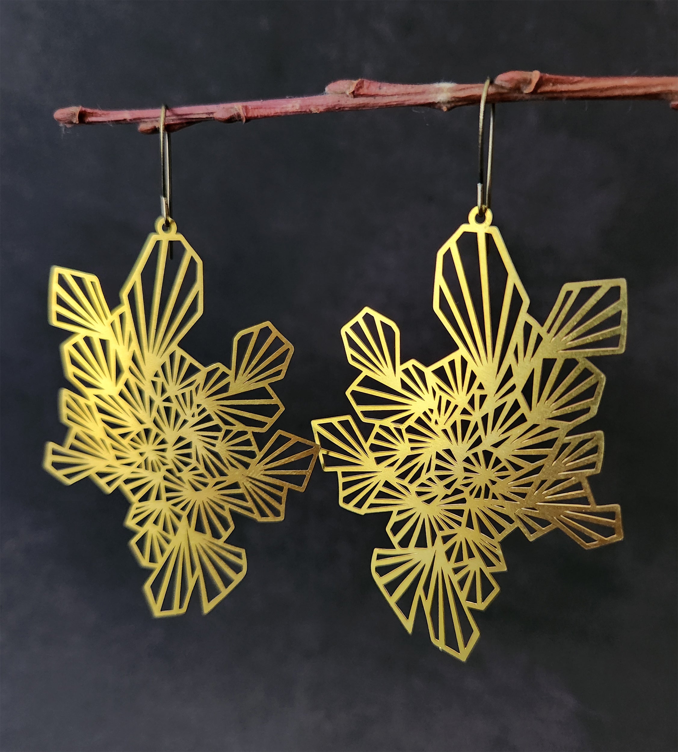 geometric flower earrings
