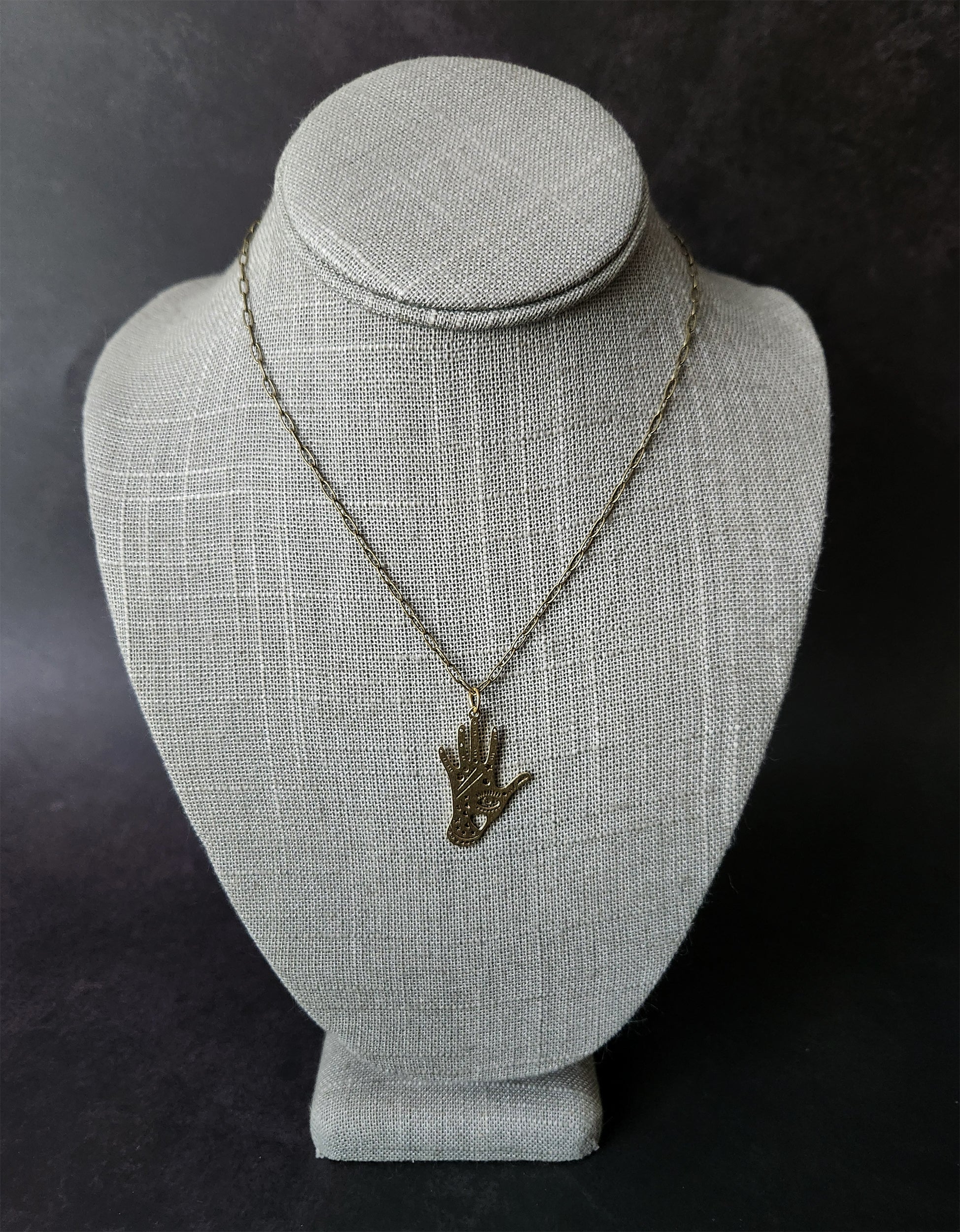 mystical seeing hand necklace