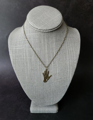 mystical seeing hand necklace