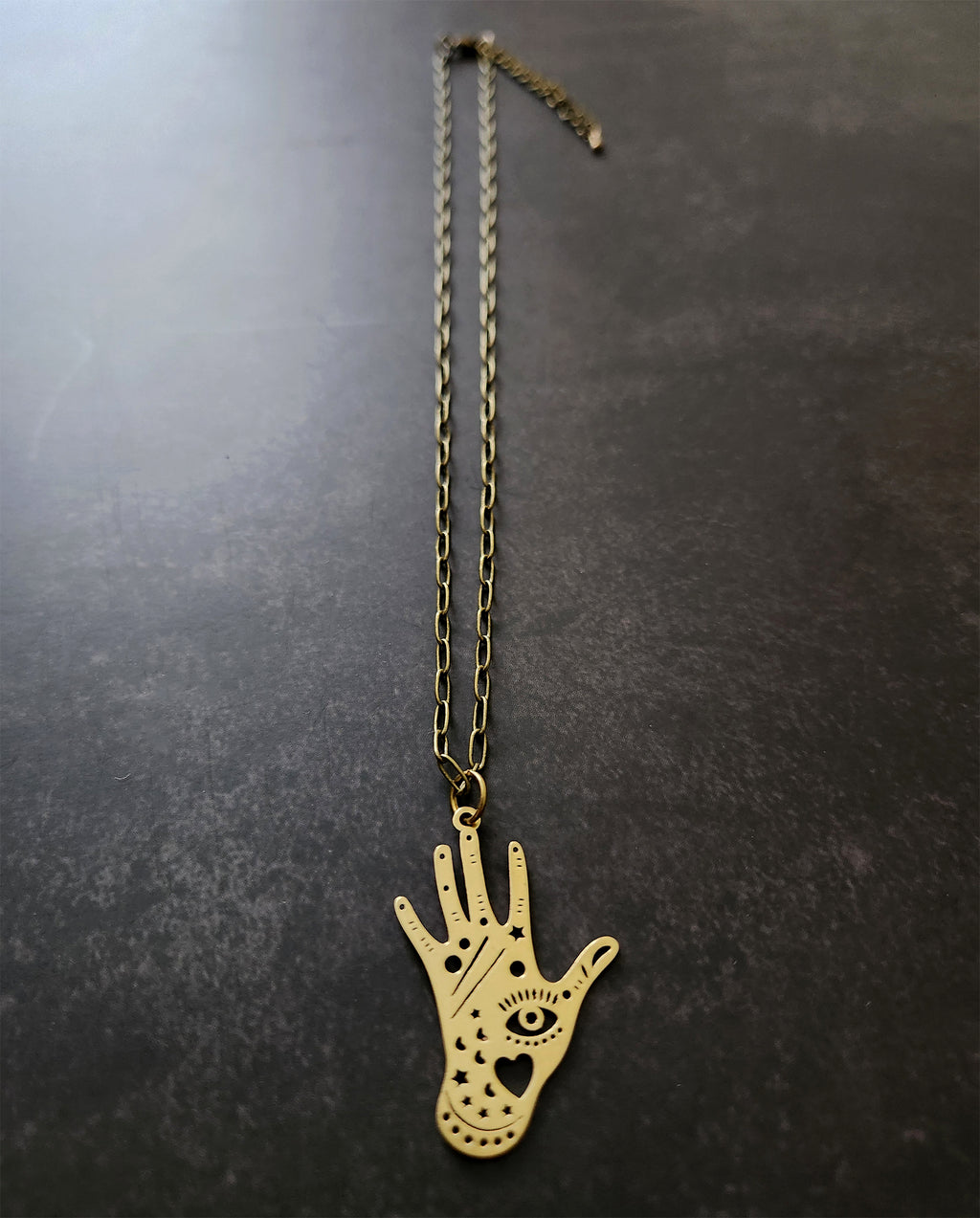 mystical seeing hand necklace