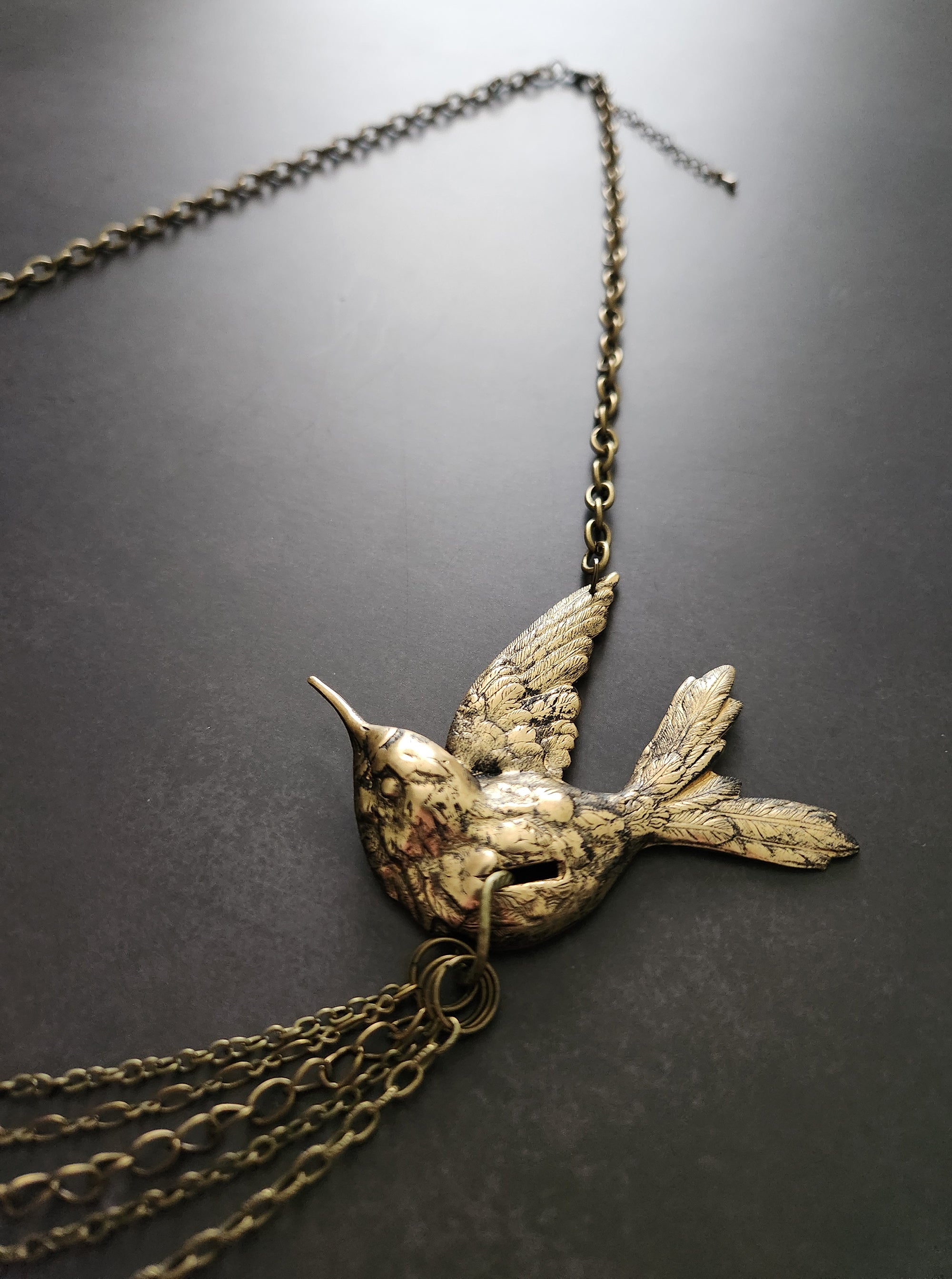 twin hummingbirds necklace