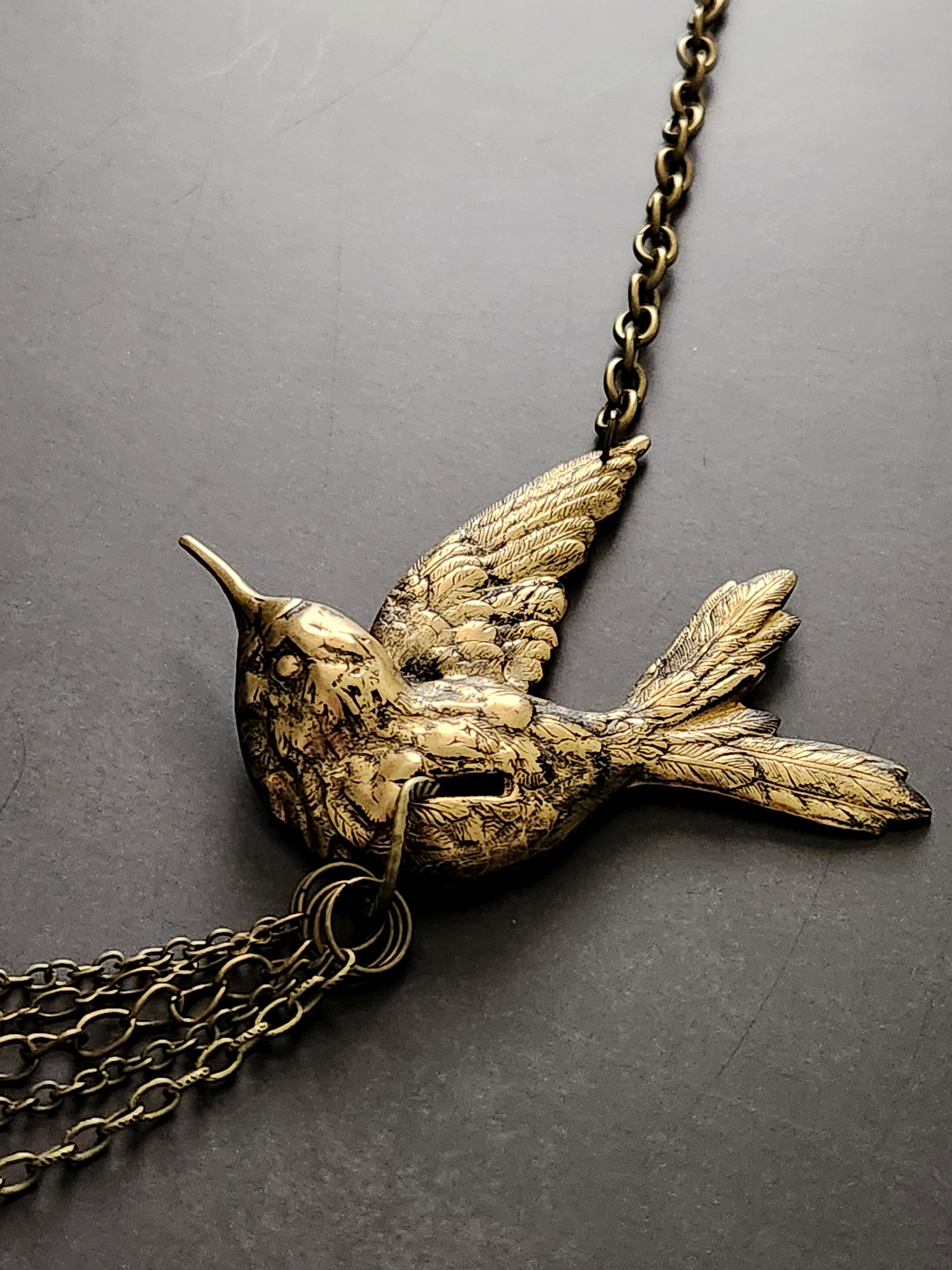 twin hummingbirds necklace