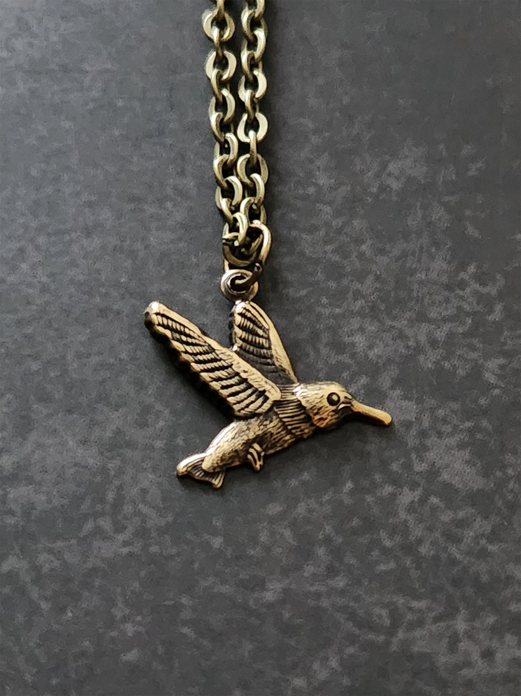 dainty hummingbird necklace