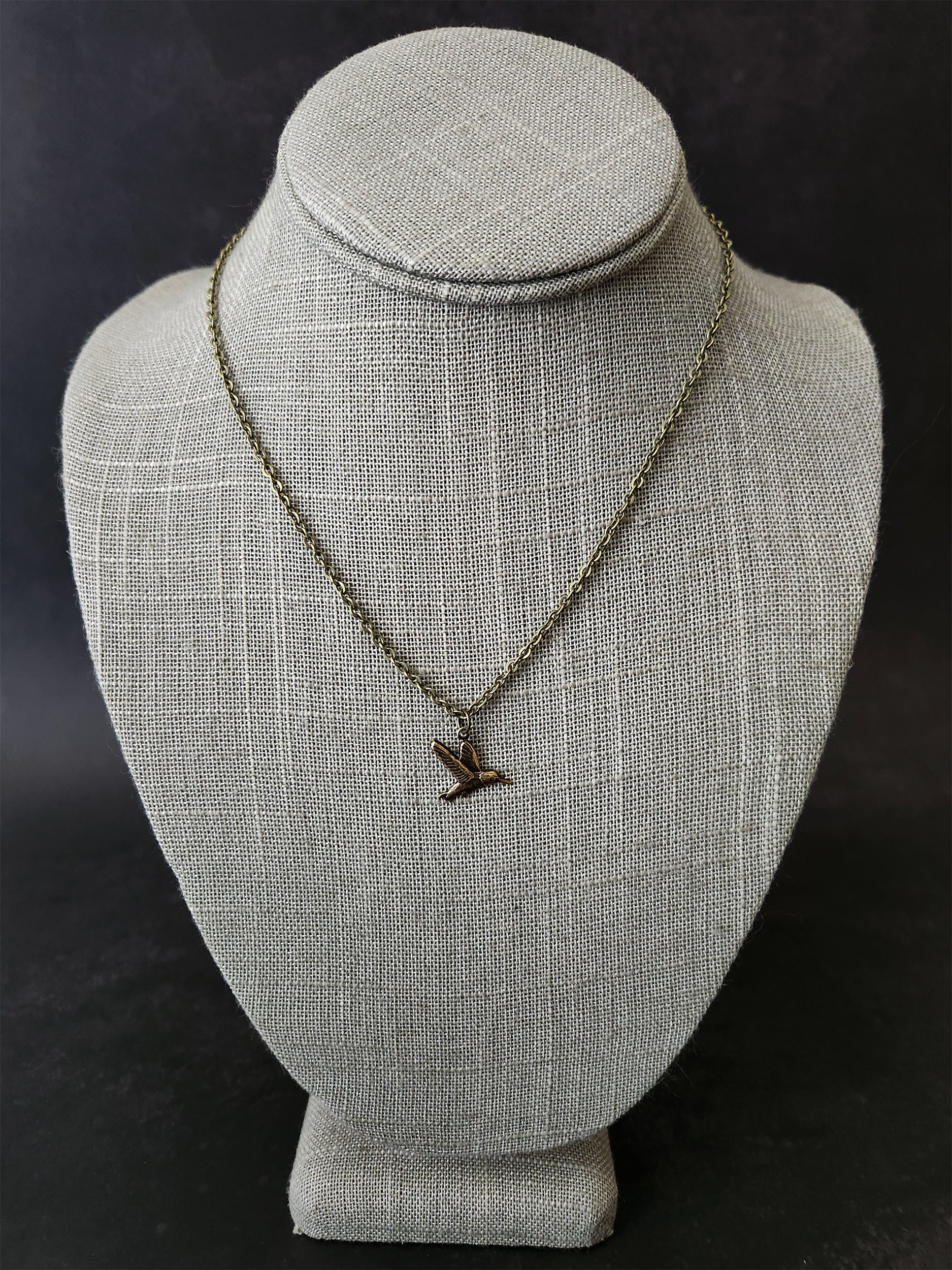 dainty hummingbird necklace