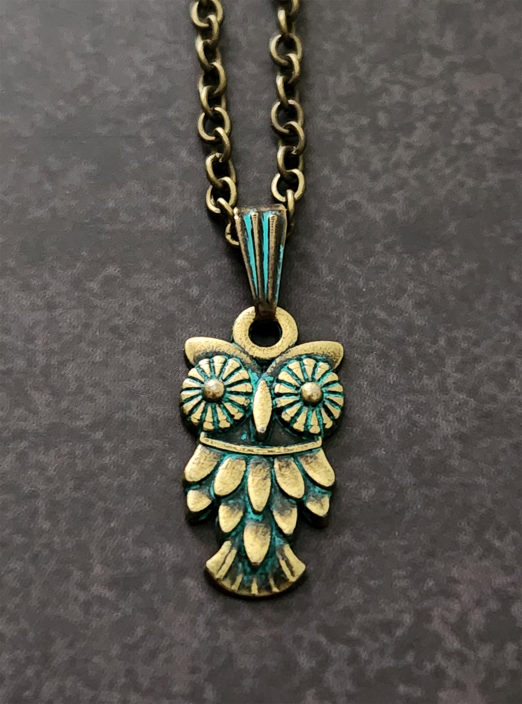 teeny owl necklace