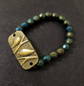 love birds beaded bracelet