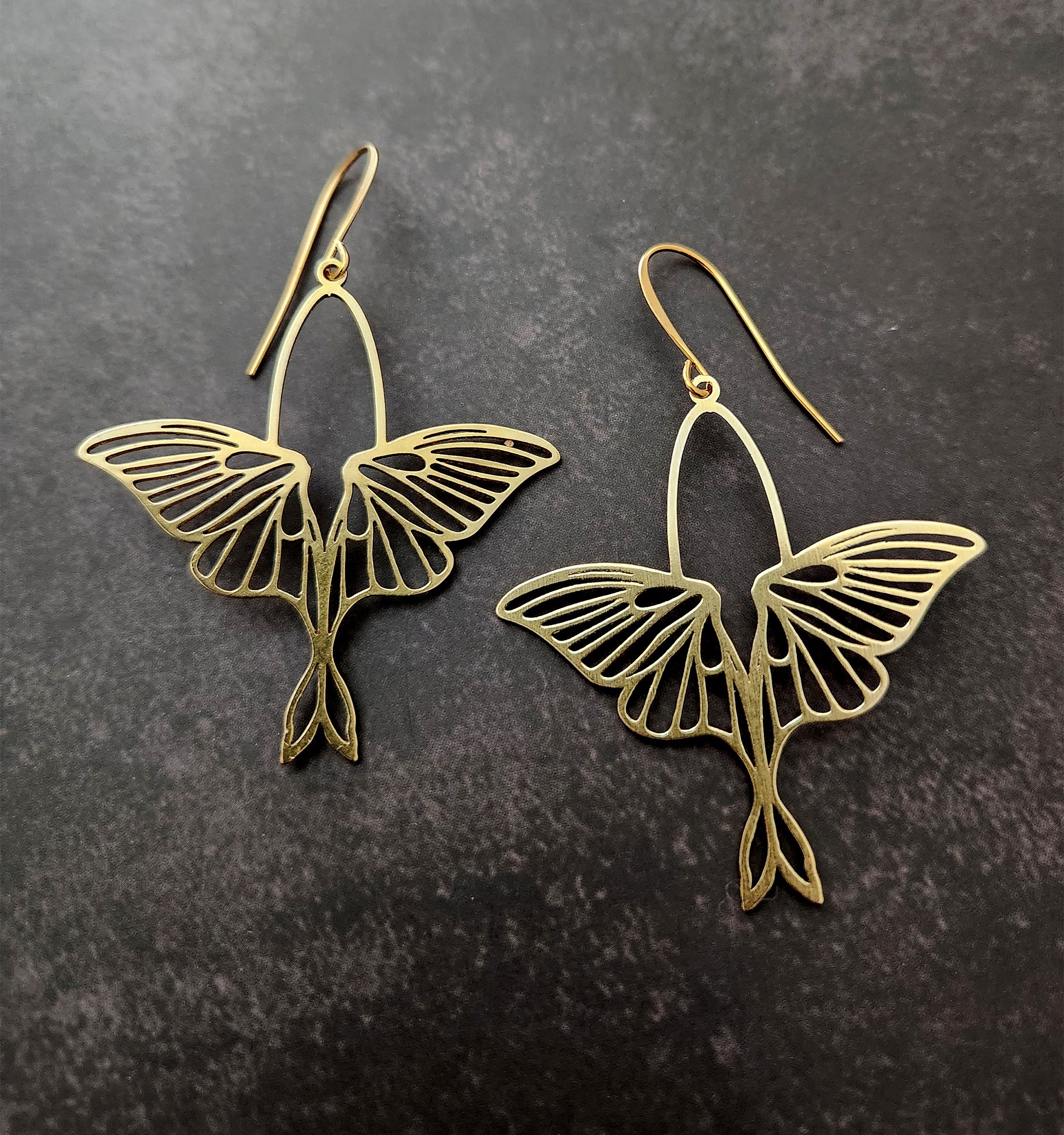 mirror butterfly earrings
