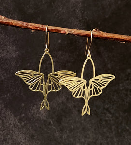 mirror butterfly earrings