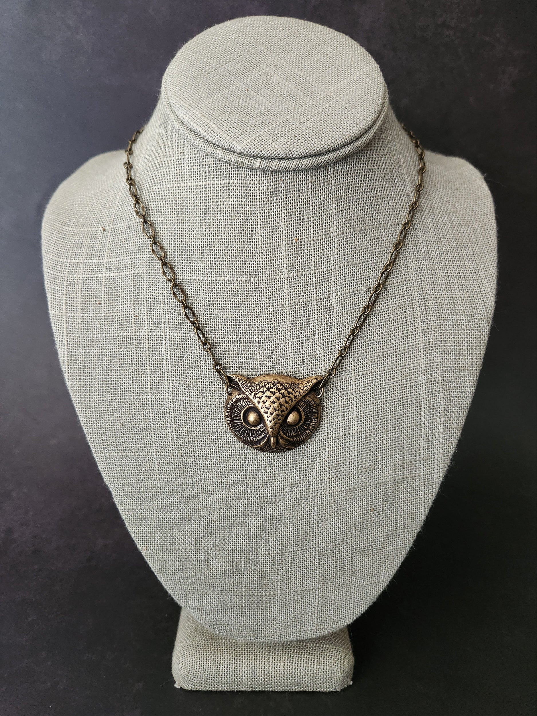 vintage owl necklace