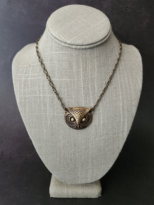 vintage owl necklace