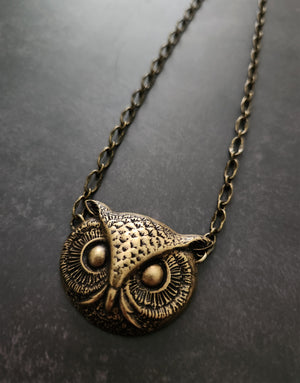 vintage owl necklace