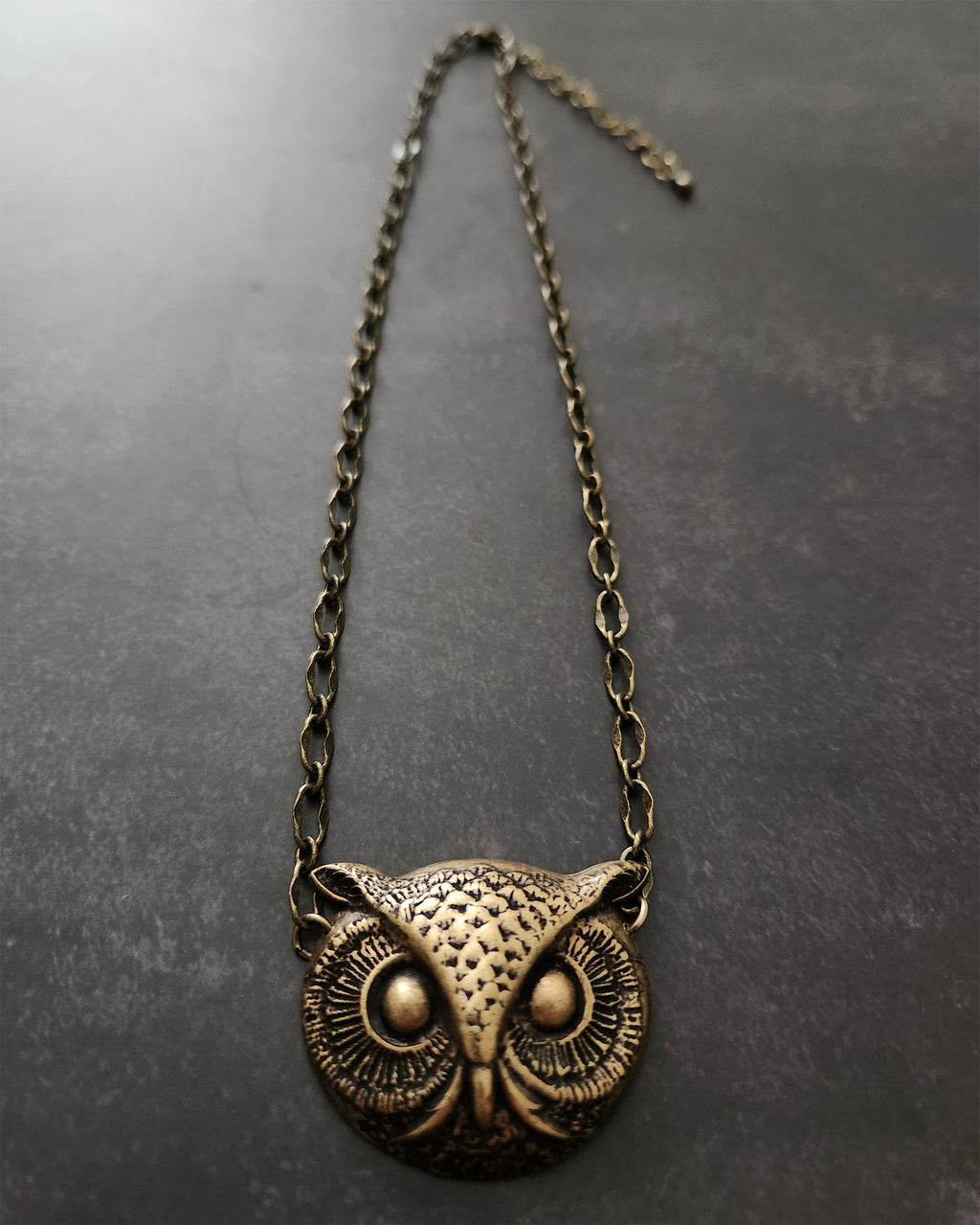 vintage owl necklace