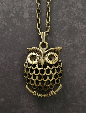 puffy owl necklace