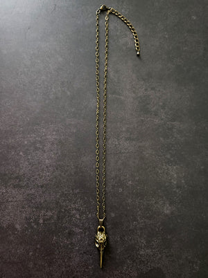 flower skull necklace