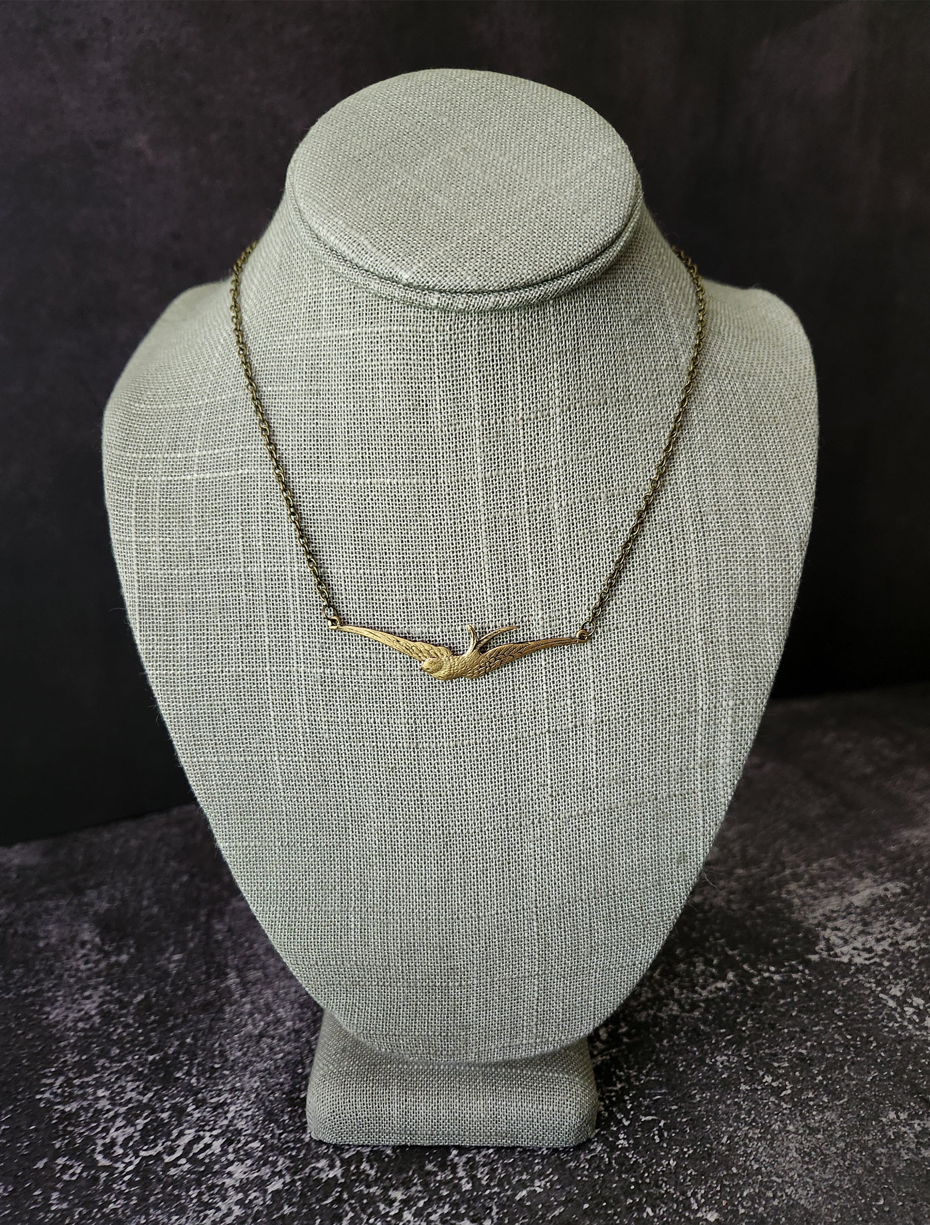 dainty swallow necklace