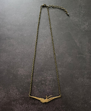 dainty swallow necklace