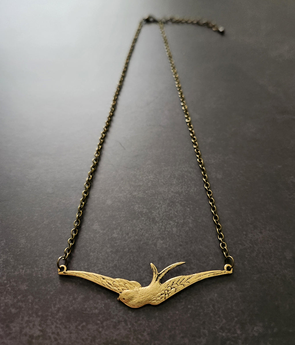 dainty swallow necklace