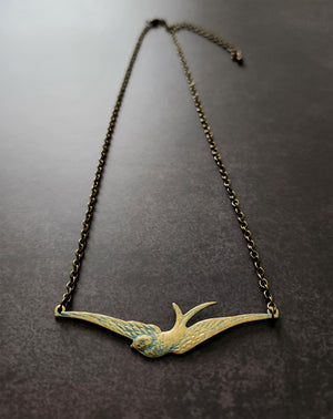 dainty swallow necklace