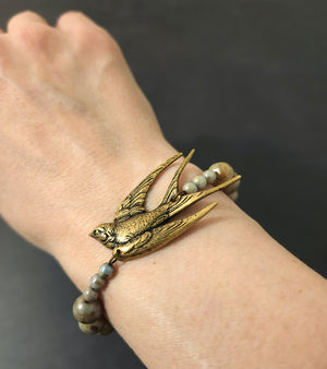 sparrow flight beaded bracelet