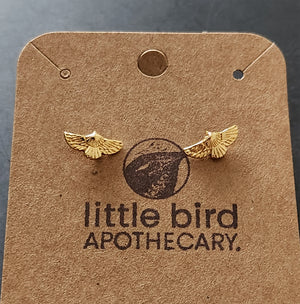 bird in flight stud earrings