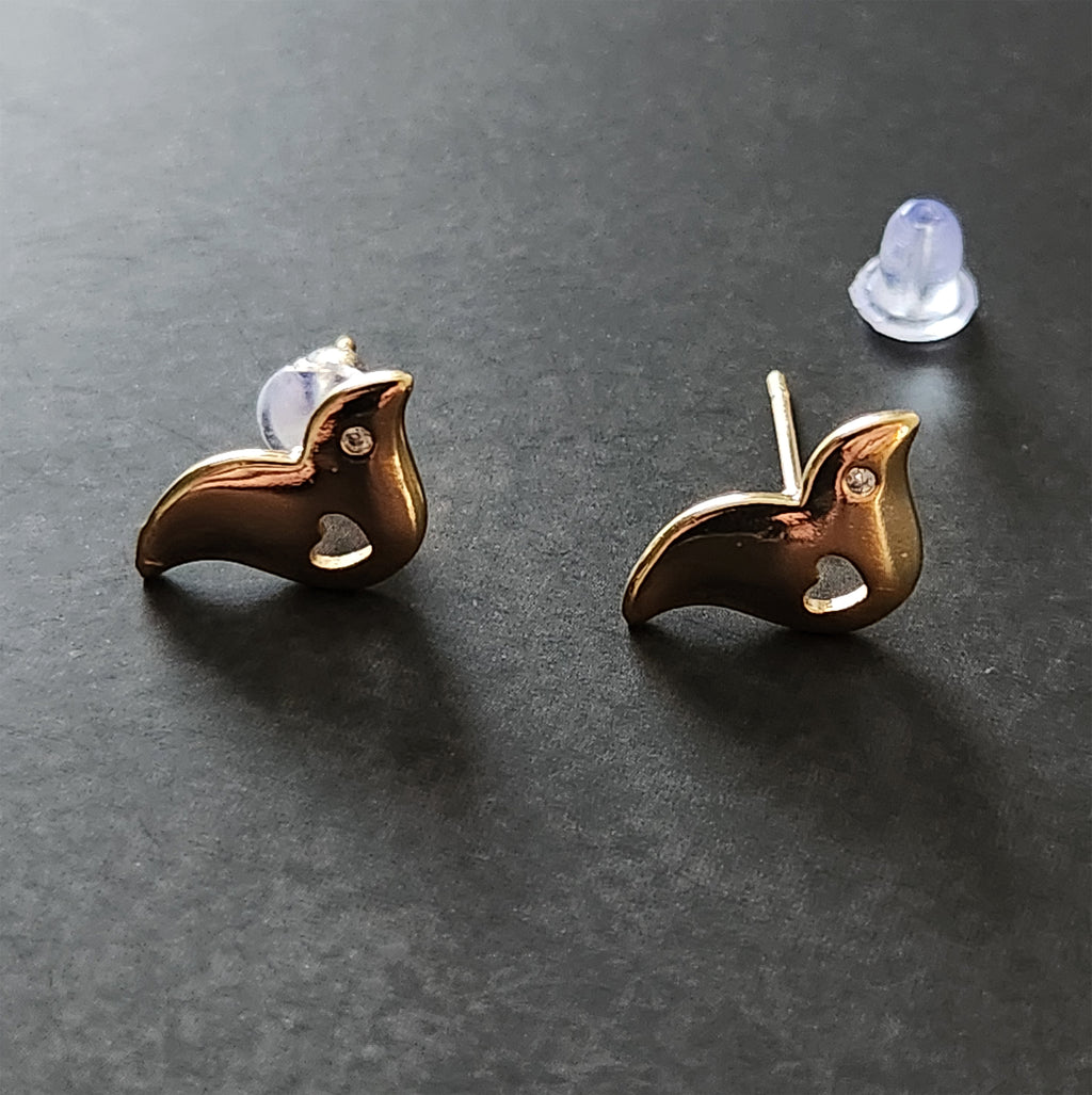 love bird stud earrings