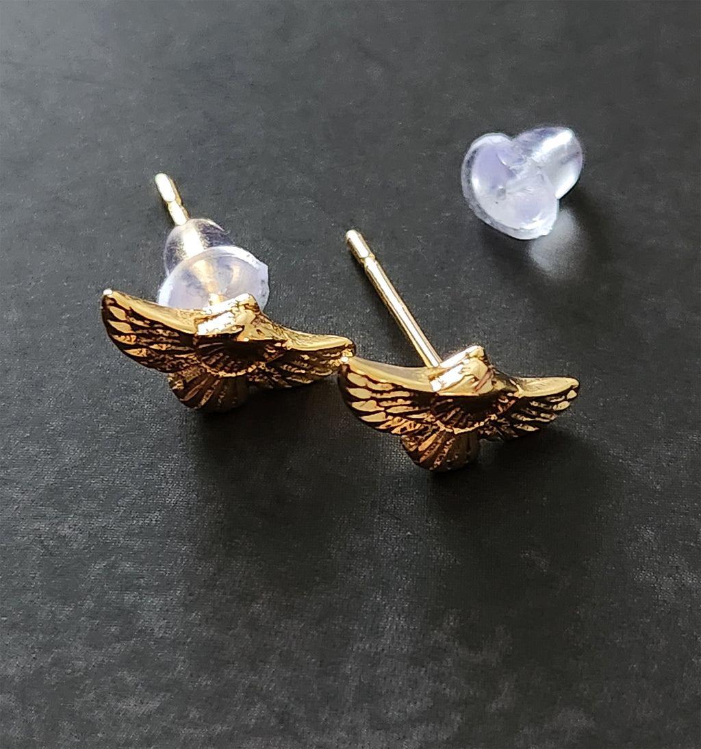 bird in flight stud earrings
