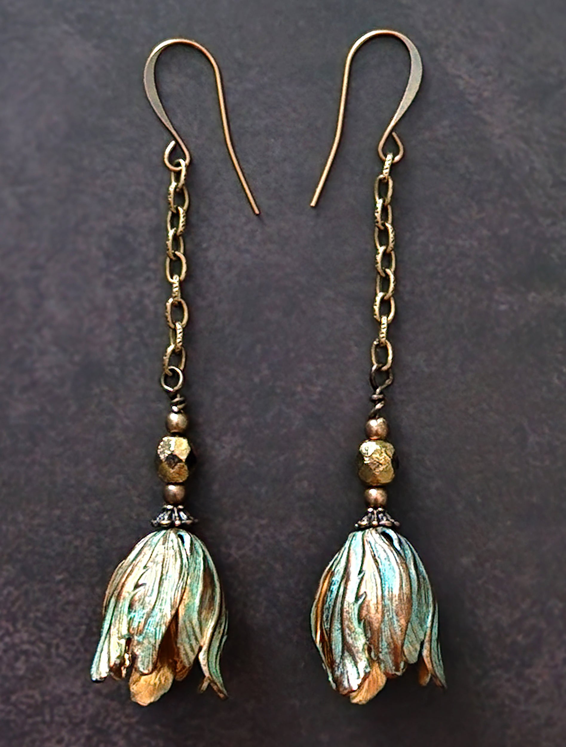 tulip drop earrings