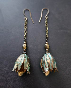 tulip drop earrings