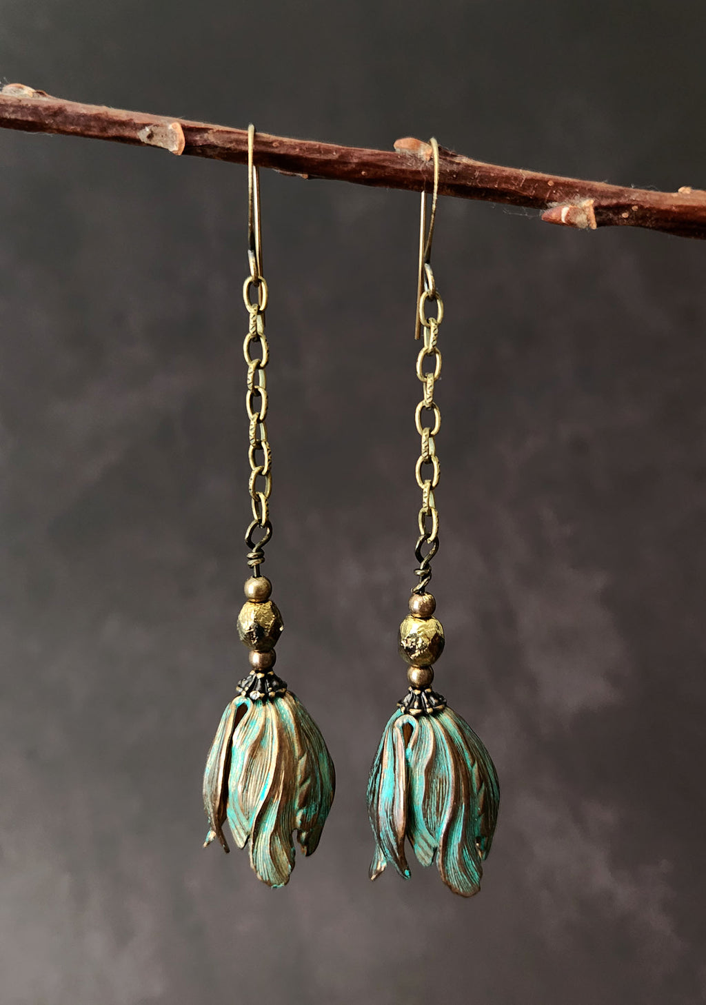 tulip drop earrings