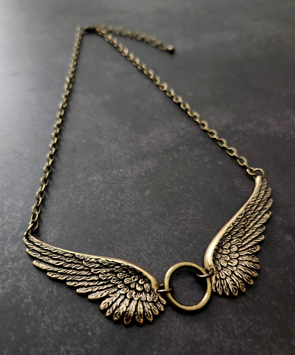 double angel wings necklace