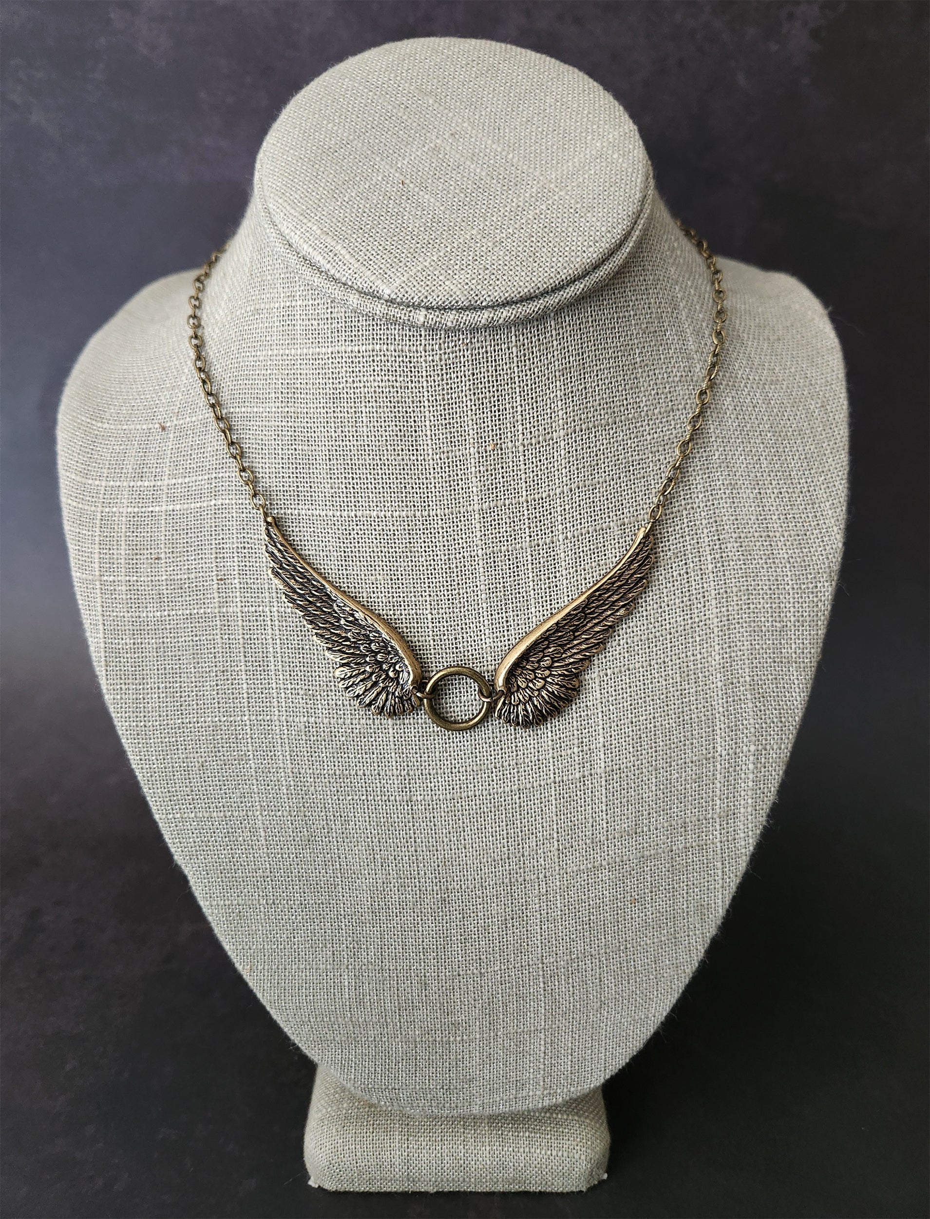 double angel wings necklace