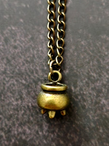 witchy cauldron necklace