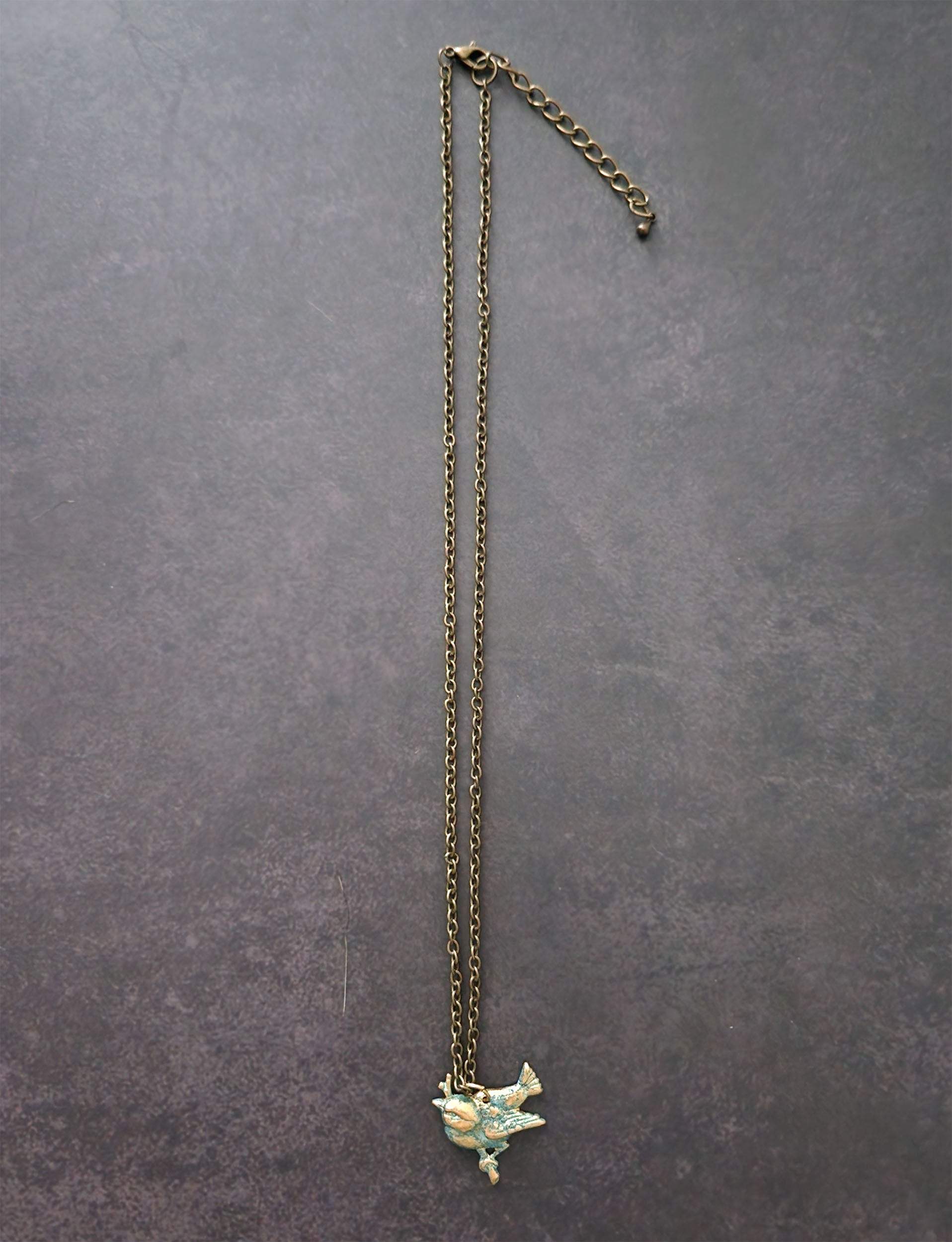 perched wren necklace