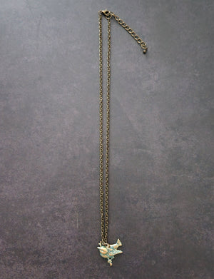 perched wren necklace